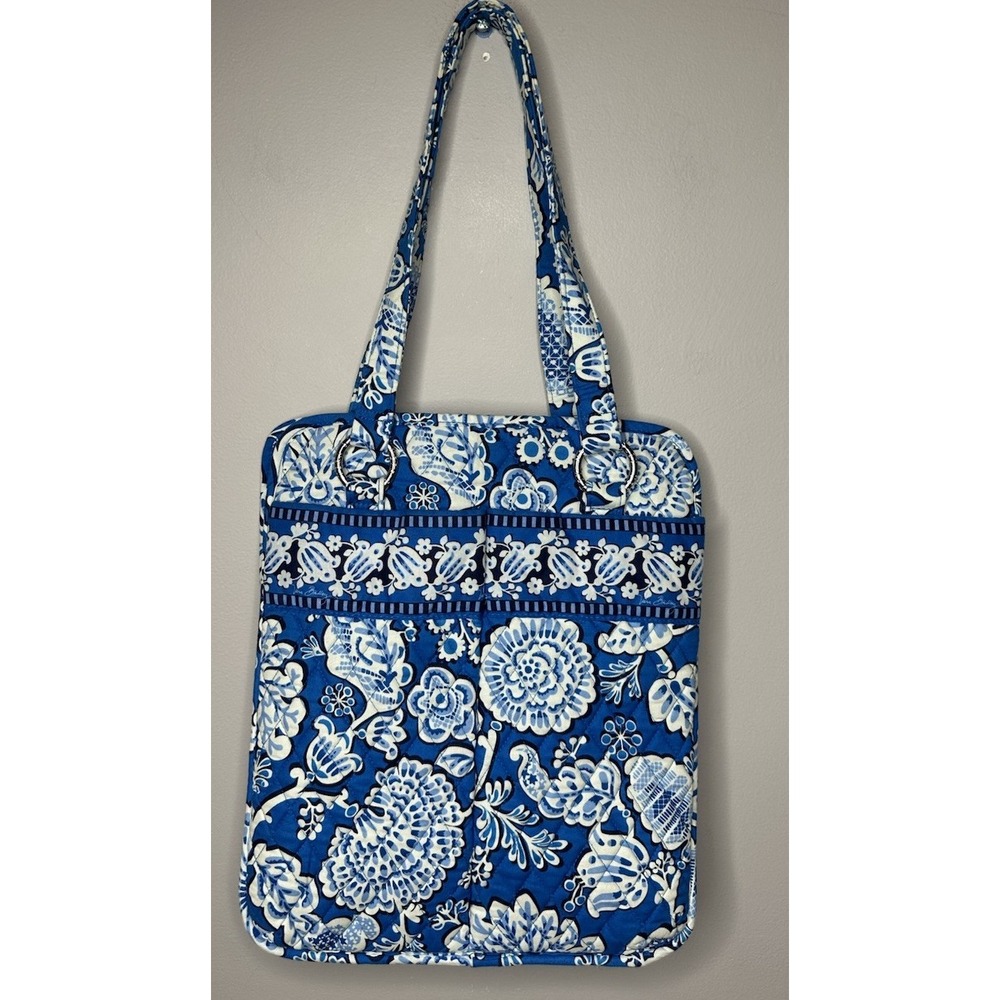 Vera Bradley‎ Tote Bag Quilted Blue Lagoon Carryall Bag Retired